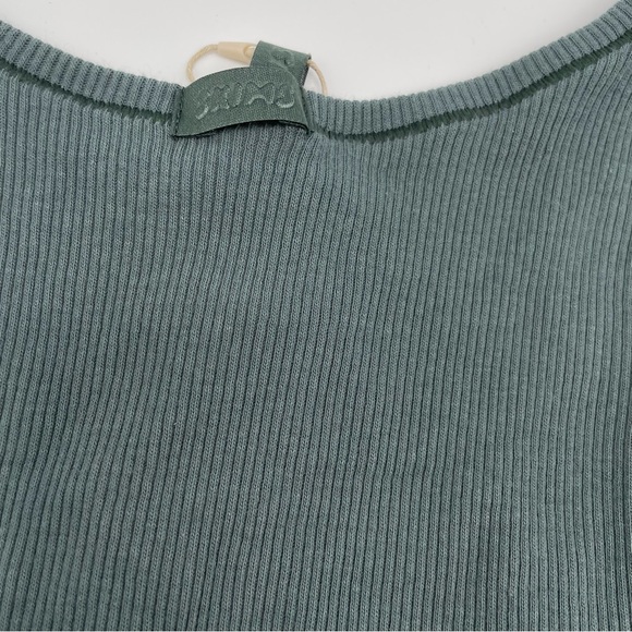 SKIMS Ribbed Cotton Lightweight Tank Top Kyanite Small NWT - Picture 7 of 14